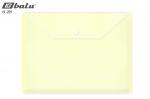 Папка-конверт на кнопке формат A4, 110 мкм толщина пластика, цвет желтый
