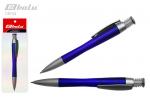 Ручка автоматическая, цвет синий, пластиковый синий корпус, пластиковый серебряный клип, толщина письма 0,7 мм, упаковка с европодвесом