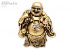 Фигурка &quot;Смеющийся Хотей&quot;, размер 15*10 см, цвет под бронзу. Смеющийся Будда держит в руках персик, он приносит в дом долгие годы здоровой жизни.