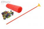 Палочка для надувных шаров с розеткой, материал пластик, размер 270 мм. Цвет красный.