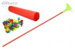 Палочка для надувных шаров с розеткой, материал пластик, размер 420 мм. Цвета красный