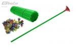 Палочка для надувных шаров с розеткой, материал пластик, размер 270 мм. Цвет зеленый.