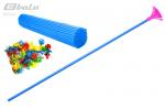 Палочка для надувных шаров с розеткой, материал пластик, размер 420 мм. Цвет голубой