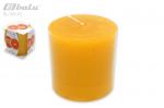 Свеча ароматическая, размер 7,5*7 см, круглая, цвет желтый, аромат Апельсина