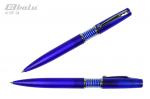 Ручка автоматическая, цвет синий, пластиковый синий корпус, металлический клип, пружинка, толщина письма 0,7 мм