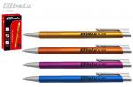Ручка автоматическая, цвет синий, пластиковый цветной корпус, колпачок с серым клипом, рельефный держатель, толщина письма 0,7 мм, ассорти