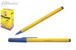 Ручка шариковая, цвет синий, пластиковый желтый корпус, колпачок с пластиковым клипом, толщина письма 1,0 мм, &quot;Obama&quot;