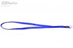 Тесьма (ланъярд) с клипсой для бейджа, цвет синий, ширина 1 см, длина 43 см.