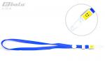 Тесьма (ланъярд) с клипсой для бейджа, цвет синий, ширина тесьмы 1,5 см, длина 44 см.