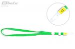 Тесьма (ланъярд) с клипсой для бейджа, цвет зеленый, ширина тесьмы 1,5 см, длина 44 см.